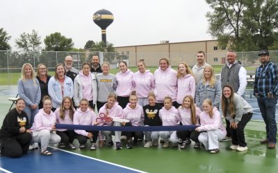 Perham/NYM Tennis celebrates the opening of the new courts